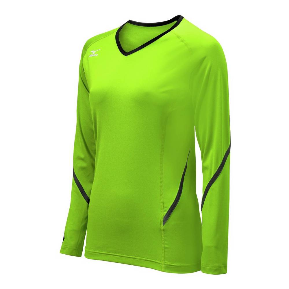 Damske Dresy Mizuno Techno Generation Long Sleeve Volejbalove Zelene/Čierne Vypredaj VFXH59680